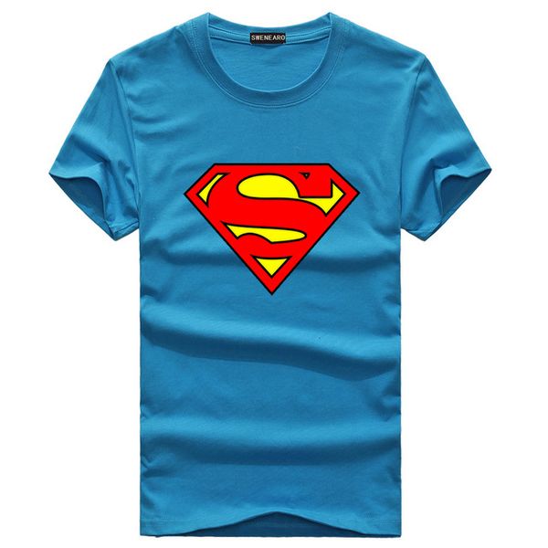 

2020 style blue fashion mens shirts superman short sleeve summer men's t-shirt cotton t-shirt retail wholesale, White;black