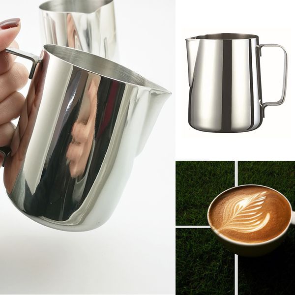 

1pc milk coffee foam playing milk cup stainless steel flower cup garland cylinder cup fancy coffee tools