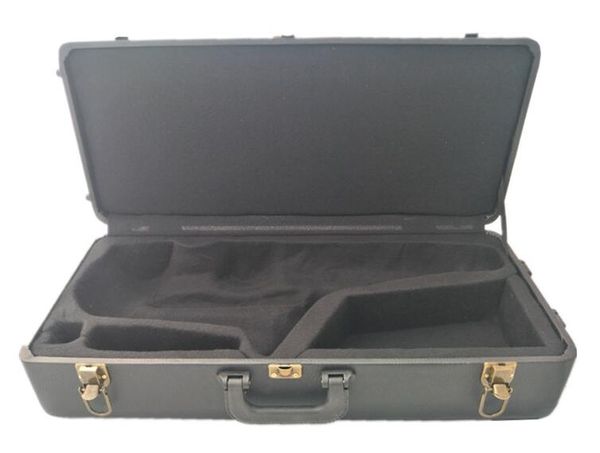 caso do saxofone / Box para Alto Tenor (retas, curvas) de couro Soprano Sax Instruments Preto PU Caso frete grátis