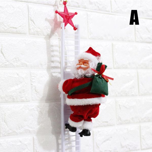 

santa claus ornament singing electric stair climbing santa claus toy for christmas decoration ve