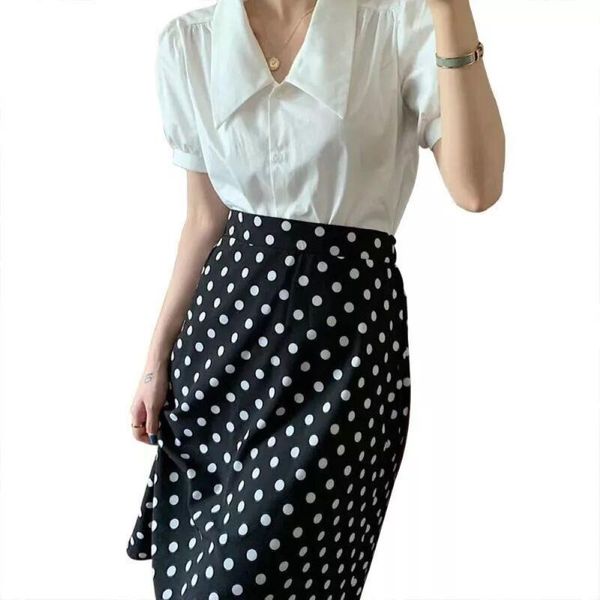 

2020 new summer women's french fairy skirt small daisy sweet style skirts womens skirt woman skirts, Black