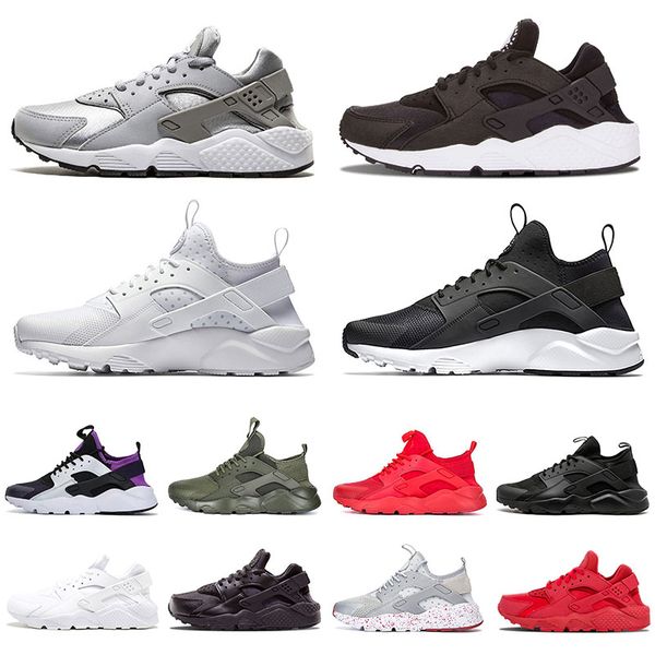 

2020 тренеры huarache кроссовки 4.0 1.0 классический женская обувь тройной белый черный красный серый huaraches мужские спортивные кроссовки, White;red