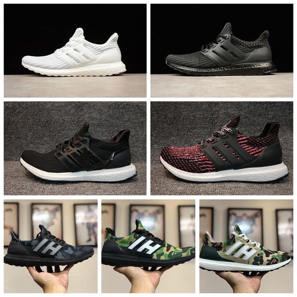 

ultra bost running shoes 3.0 4.0 men women stripe balck white oreo designer sneakers sport shoes trainers size 36-45