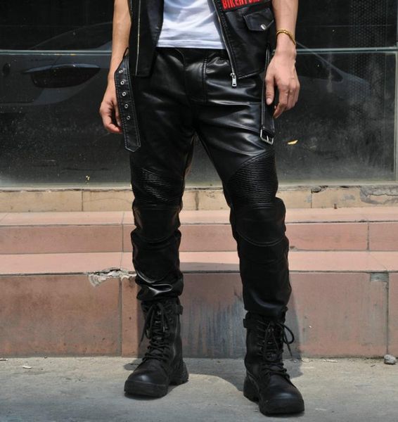 

motorcycle rider straight tube leather riding pants fall proof pants motorcycle waterproof windproof leather