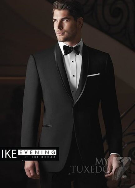 

новые высокого качества шаль лацкане groomsmen one button groom tuxedos 2 шт мужские костюмы свадебная / prom best man blazer (куртка + брюк, Black;gray