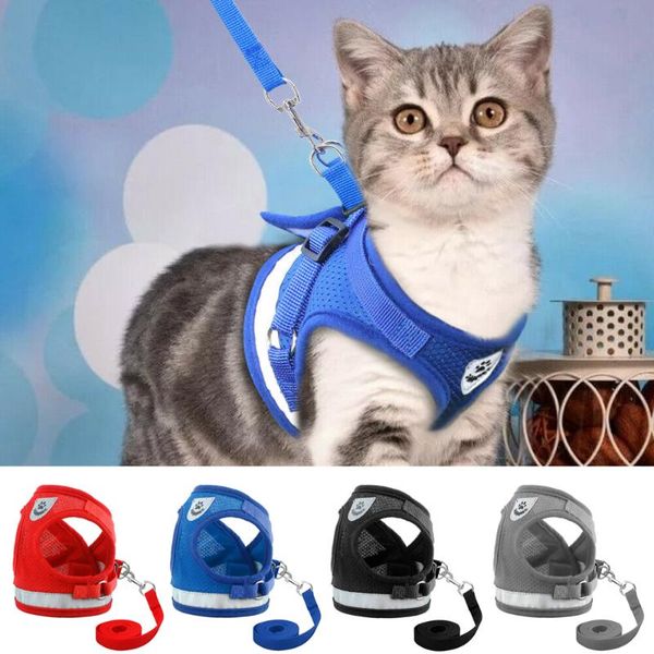 

pet dog for chihuahua pug small medium dogs outdoor mesh puppy cat es vest reflective walking lead leash