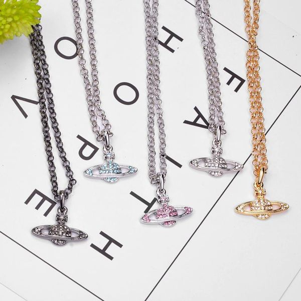 

Multicolor Rhinestone Orb ожерелье Женщины Кристалл Планета Orbit цепи ожерелье ювелирных изделий способа Аксессуары для подарка партии