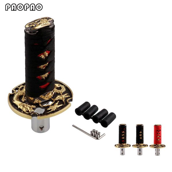 

jdm short samurai gold dragon sword shift knob 152mm 205mm metal weighted katana shifter for universal car