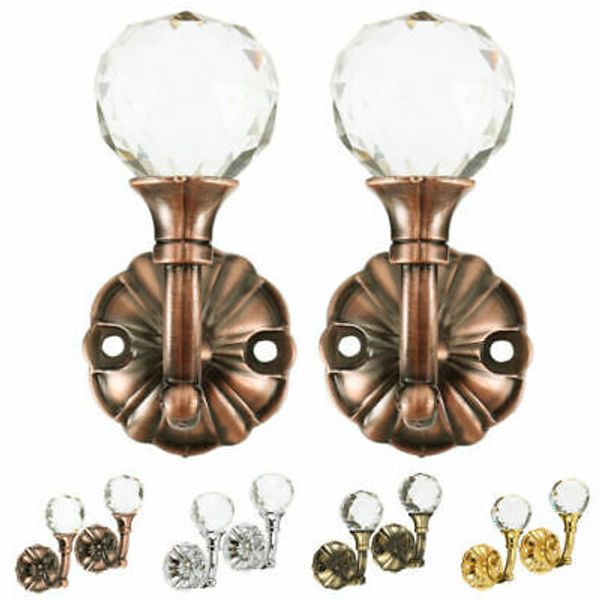 

новый модный прочный большой металл хрусталь занавес проверочный стена tie назад практические крючки 2pcs