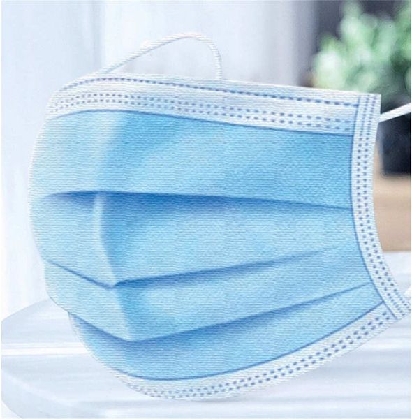 

маска синяя маска facesoft дышащий face3 layers non woven синий цвет маски синие маски с earloops n05