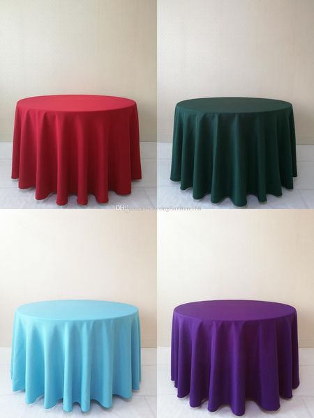

wholesale white wedding polyester round tablecloth for events