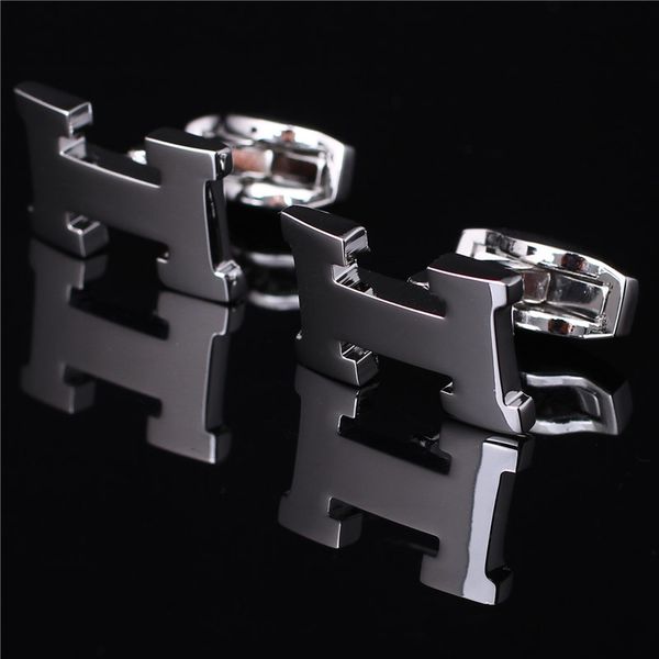 

luxury men wedding shirt cufflinks for rose gold or silver/golden copper stamping cuff button with fashion metal cuff link gift