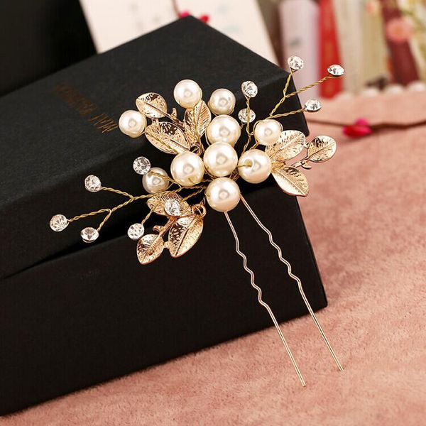 

bohemian bridal hair accessories u pin gold leaves crystal pearls rhinestone comb crown party hair tiaras accesorios mujer