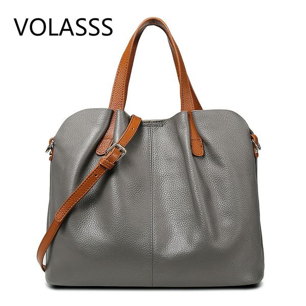 

2020 новая женская сумочка из натуральной кожи сумки личи зерна дамы ручная сумка мода портативный плечо messenger пригородные сумки