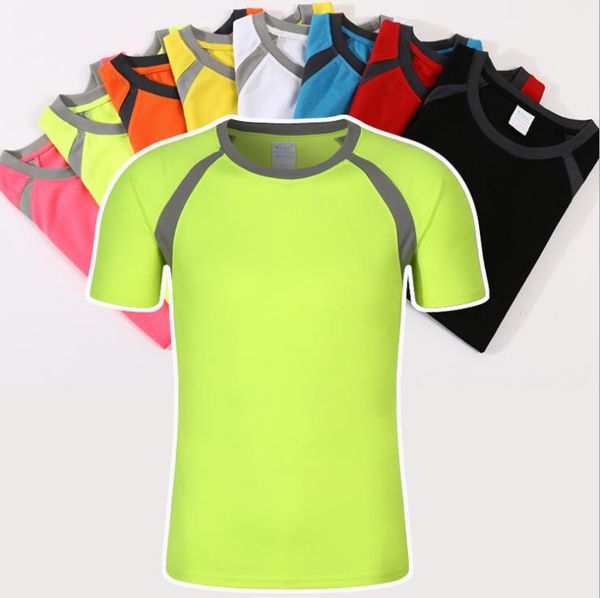 

quick dry breathable tennis jacket sport t-shirt men's and women's training uniform diy group buy 10pcs/lot, Black