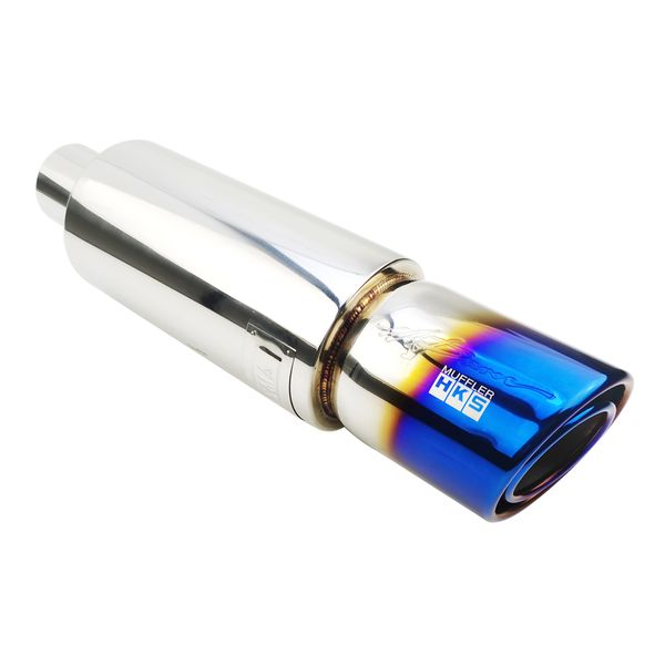 

auto moto exhaust systems muffler tail pipe universal stainless steel double tailpipe sound sports car 51 57 63mm