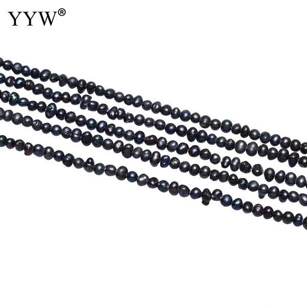 

cultured baroque freshwater pearl nuggets black 2.8-3.2mm small loose pearl for handmade birthday jewelry gift accessory
