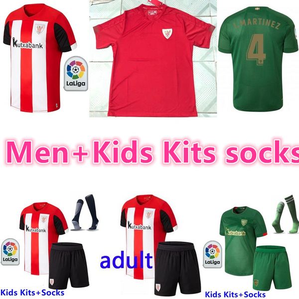 

thai quality 19 20 athletic bilbao soccer jersey 2019 2020 kits muniain williams i.martinez aduriz football shirt men + kids kit+socks, Gray;blue