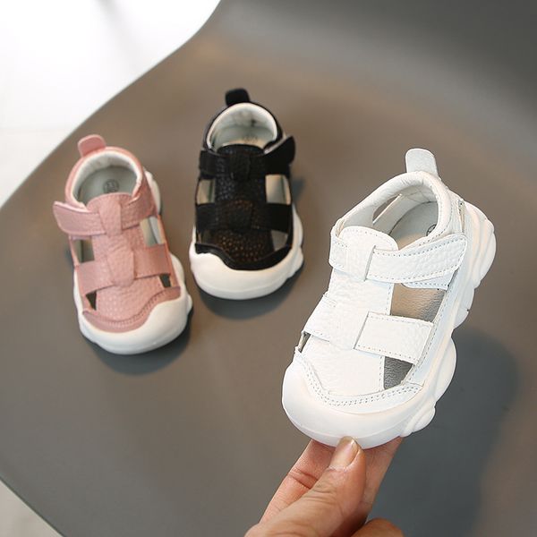 

2020 baby boys girls summer sandals soft bottom kids children anti-collision non-slip casual beach sandals infant toddler shoes, Black;red