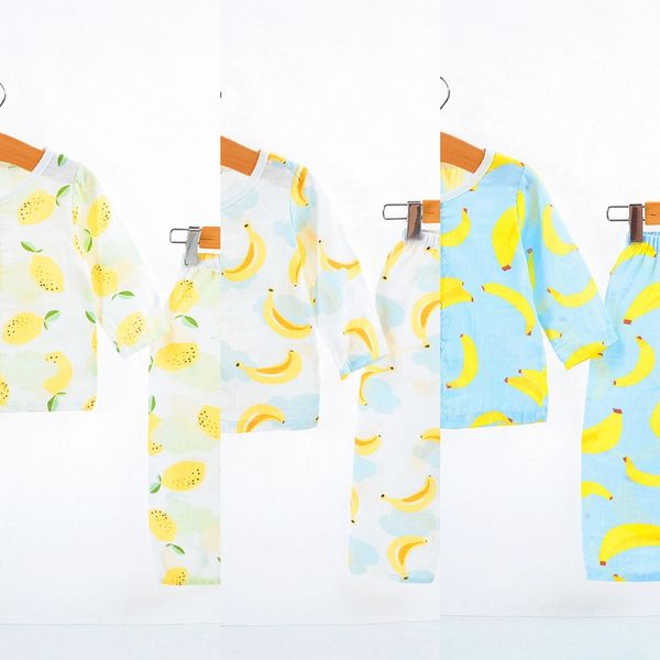 

baby underwear autumn and pajamas gauze underwear set baby pajamas autumn clothes children air conditioning clothes gauze girls bab