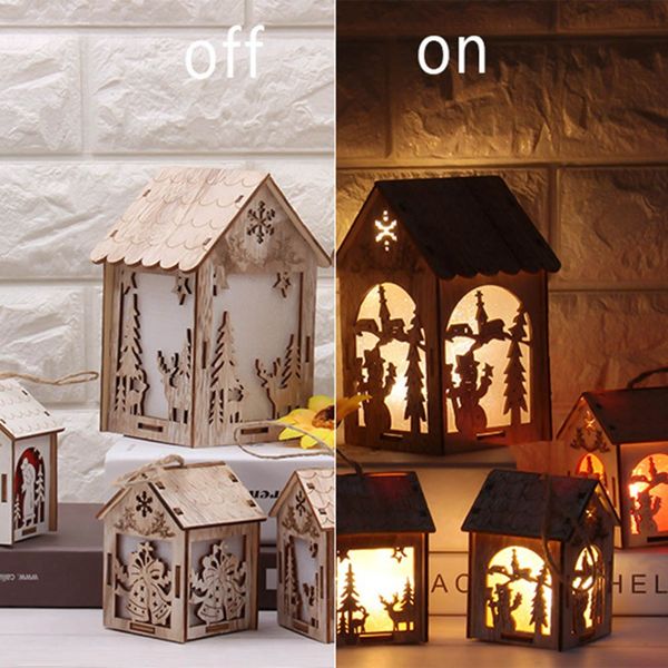 

new year christmas led luminous cabins pendant table cabins pendant ornaments christmas decoration for home enfeite de natal