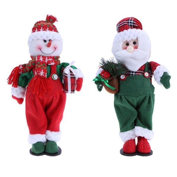 

christmas home decoration xmas standing doll santa snowman toys for kids