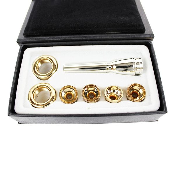 2C 3C 2B 3B 6 TEILE/LOS Bb Trompete Mundstück Messing Gold Lack Mehrzweck T Adapter Professionelle Musikinstrument Düse