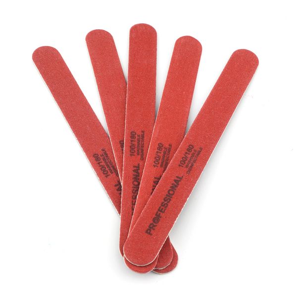 

1/3pcs nail file buffer block wooded nail sanding files polishing 100/180 double side red & black file tools