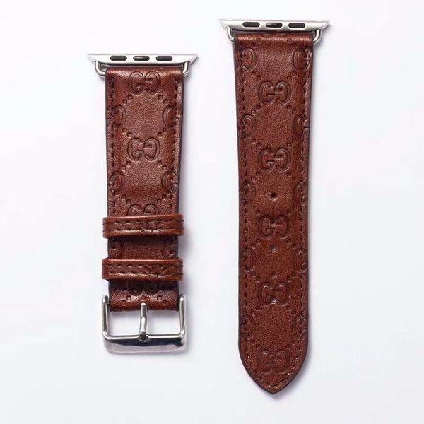 

for 38mm 42mm 40mm 44mm series 5 4 3 2 1 embossed leather watch straps fashion watch wristbands bracelet belt watchband