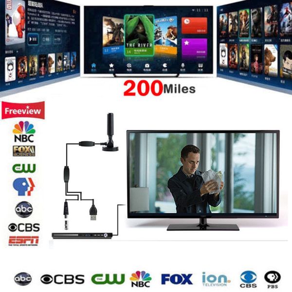 

1080p 200 mile range antenna tv digital hd skywire 4k antena digital крытый hdtv