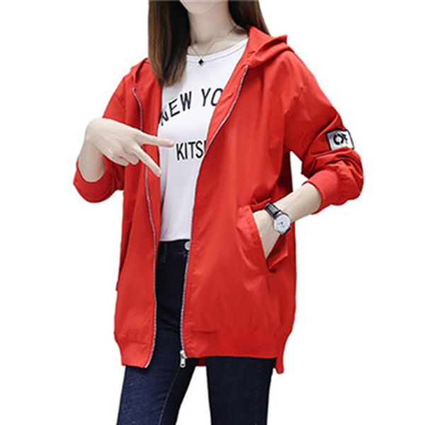 

new trench coats for women 2019 spring autumn long windbreaker outerwear female casual baseball long sleeve hooded coats lp100, Tan;black