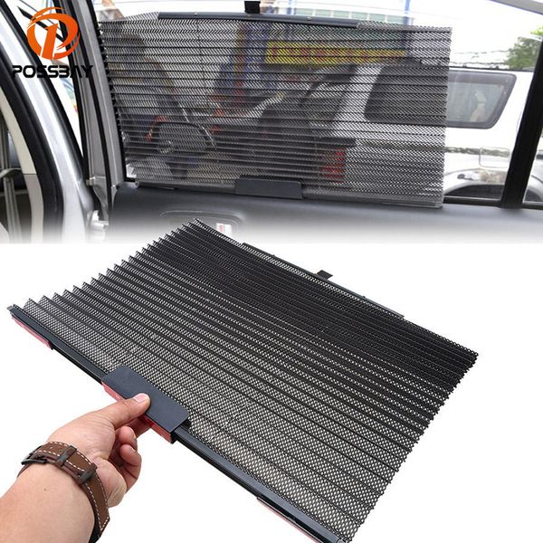 

possbay car accessory black car window sunshade curtain side rear window mesh visor shield side solar protection