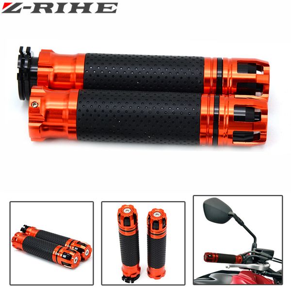 

universal 7/8'' 22mm motorcycle cnc handle grips motorbike handlebar grips and end for 990 super duke r duke 390 125 200 exc