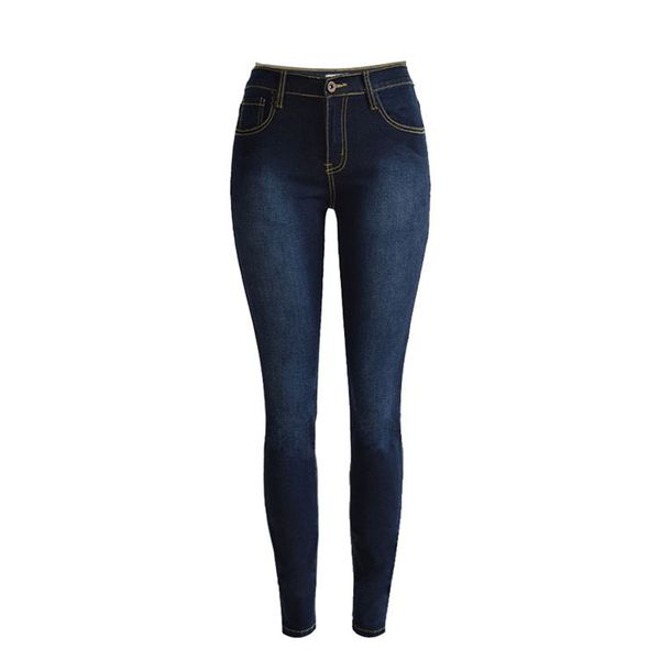 

jaycosin women clothes jeans skinny elastic denim trousers ladies fashion elegant slim dark blue pencil jeans mujer 2019