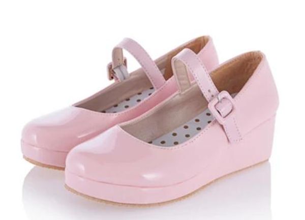 

2018 women's shoes in spring and autumn with new style slope heel round head, Black