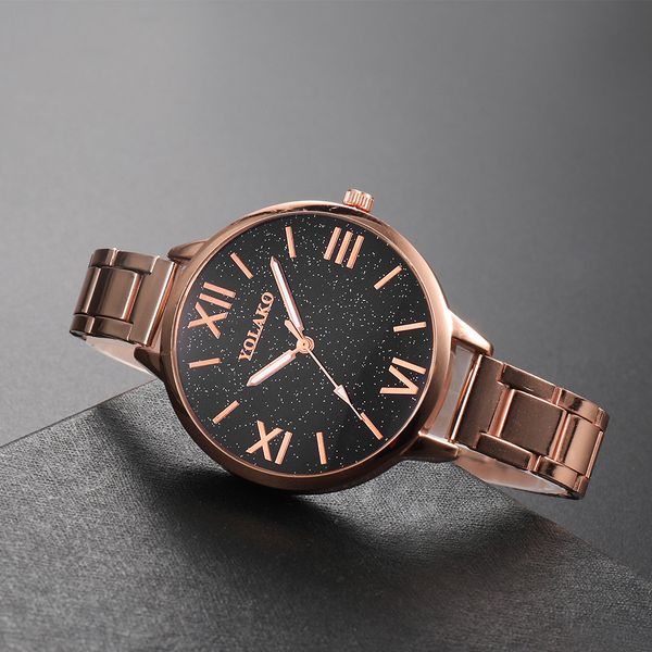 

women watches scale dial ladies mirror analog starry sky quartz wristwatch alloy strap clock gift zegarki damskie new sell 2019, Slivery;brown