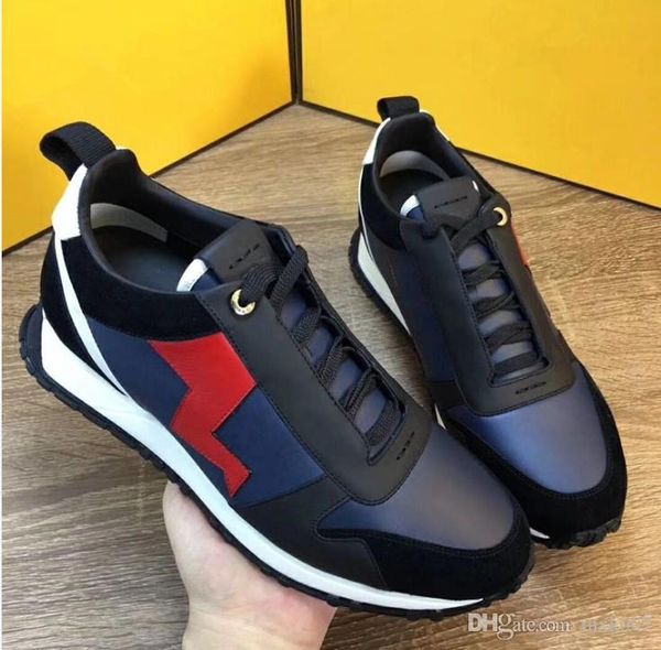 

little monsters eyes all cowhide stitching men's casual flat sneakers luxury brands come mnm07, Black