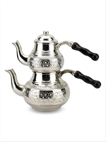 

thick chisel flower processing small dollop of copper teapot