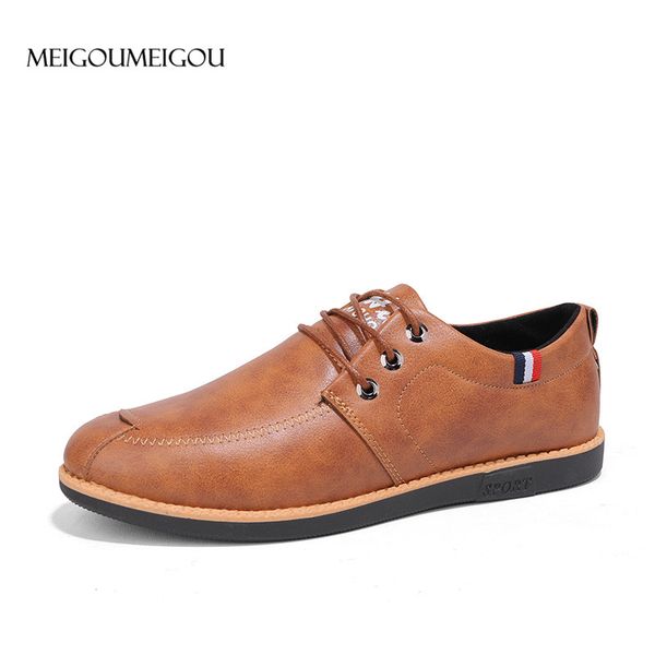 

2018 fashion men casual shoes new spring men flats lace up male suede oxfords leather shoes zapatillas hombre, Black