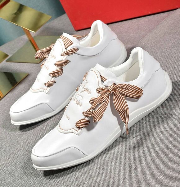 

2020 luxury fashion new striped bow, women's casual shoes with elegant feet, comfortable and versatile, 3 colors, black, white, red, Black;red