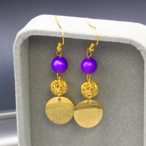 2018 Gli ultimi orecchini di perle alla moda disegnano orecchini in oro 14K per regalare a sua moglie un regalo a sorpresa