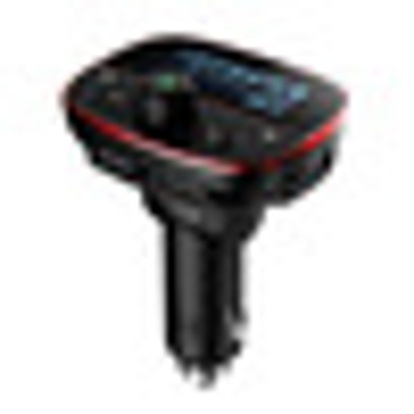 

12v-24v dual usb fm transmitter tf card bluetooth car kit mp3 lyrics display universal stereo music