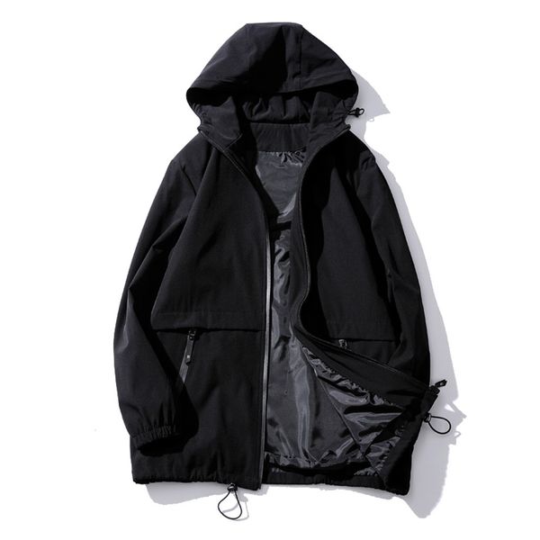 

2019 men's autumn winter warm jackets classic windbreak mens autumn winter outdoor solid color casual hooded jacket coat outwear, Black;brown