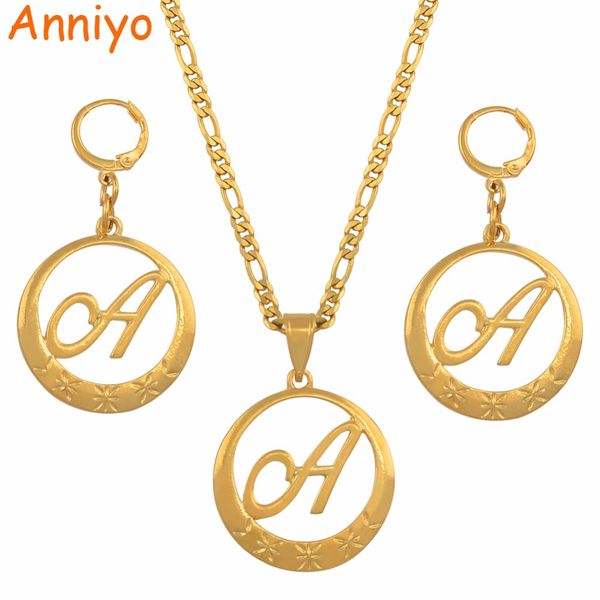 

anniyo gold color cursive letters pendant for women initial chain necklace english letter jewelry gifts #135006s, Silver