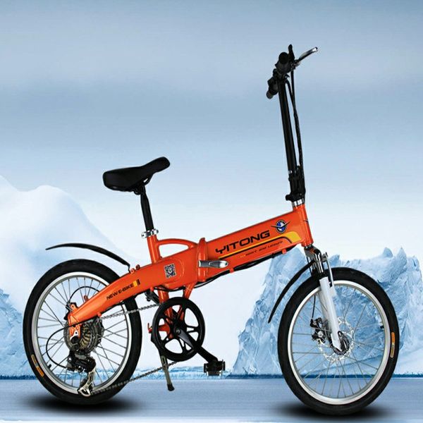 

electric power-assisted folding electric bicycle outdoor double leisure bike factory outlets, Silver;blue