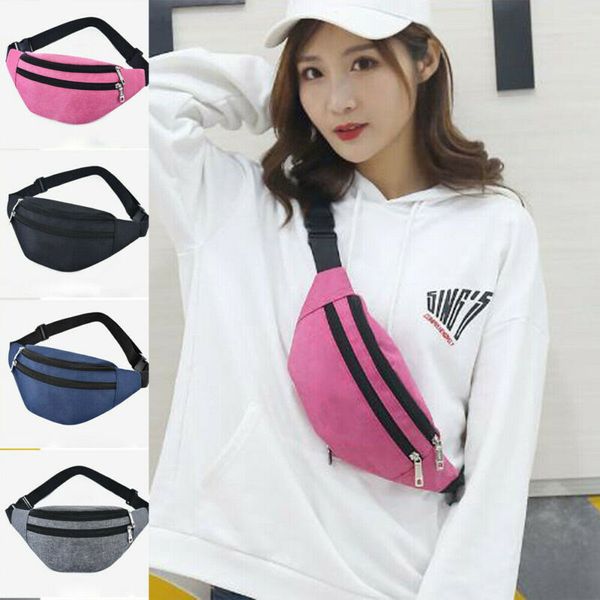 

waist bags men women fanny pack belt bag phone pouch storage travel sport hip purse double layer zipper packs