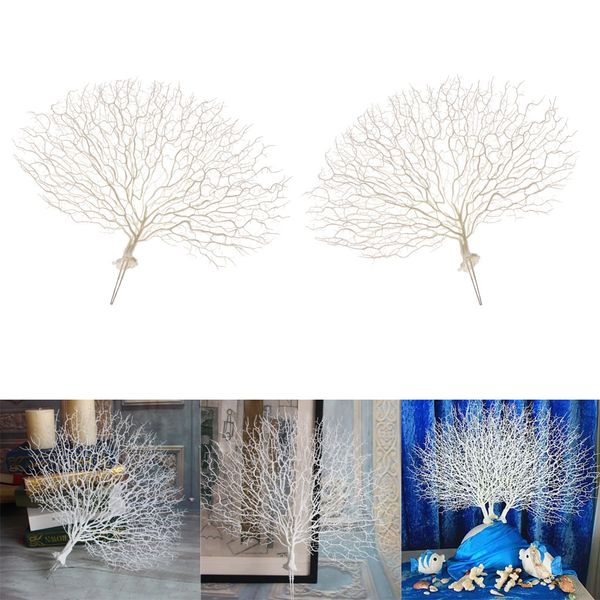 

2pcs artificial plastic coral branch small tree twig branch floral decor