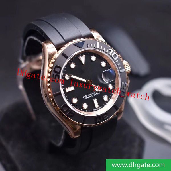 

editio n 116655 fashion 2836-3135 movement watches black matte cerachrom ceramic collar designer watches rubber band, Slivery;brown