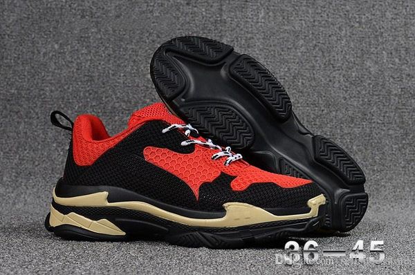 

ins fashion paris 17fw triple-s sneaker triple s casual luxury dad shoe xams designer for men women beige black sports running shoes