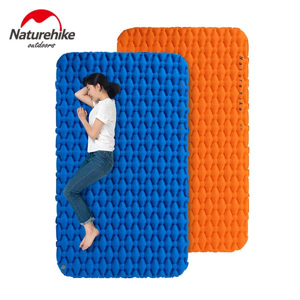 

naturehike 2 person sleeping pad camping mat inflatable mattress moistureproof portable with air bag camping mat ultralight